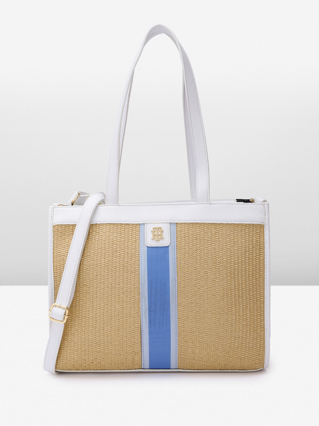 

Tommy Hilfiger Women Self-Design Shoulder Bag, Beige