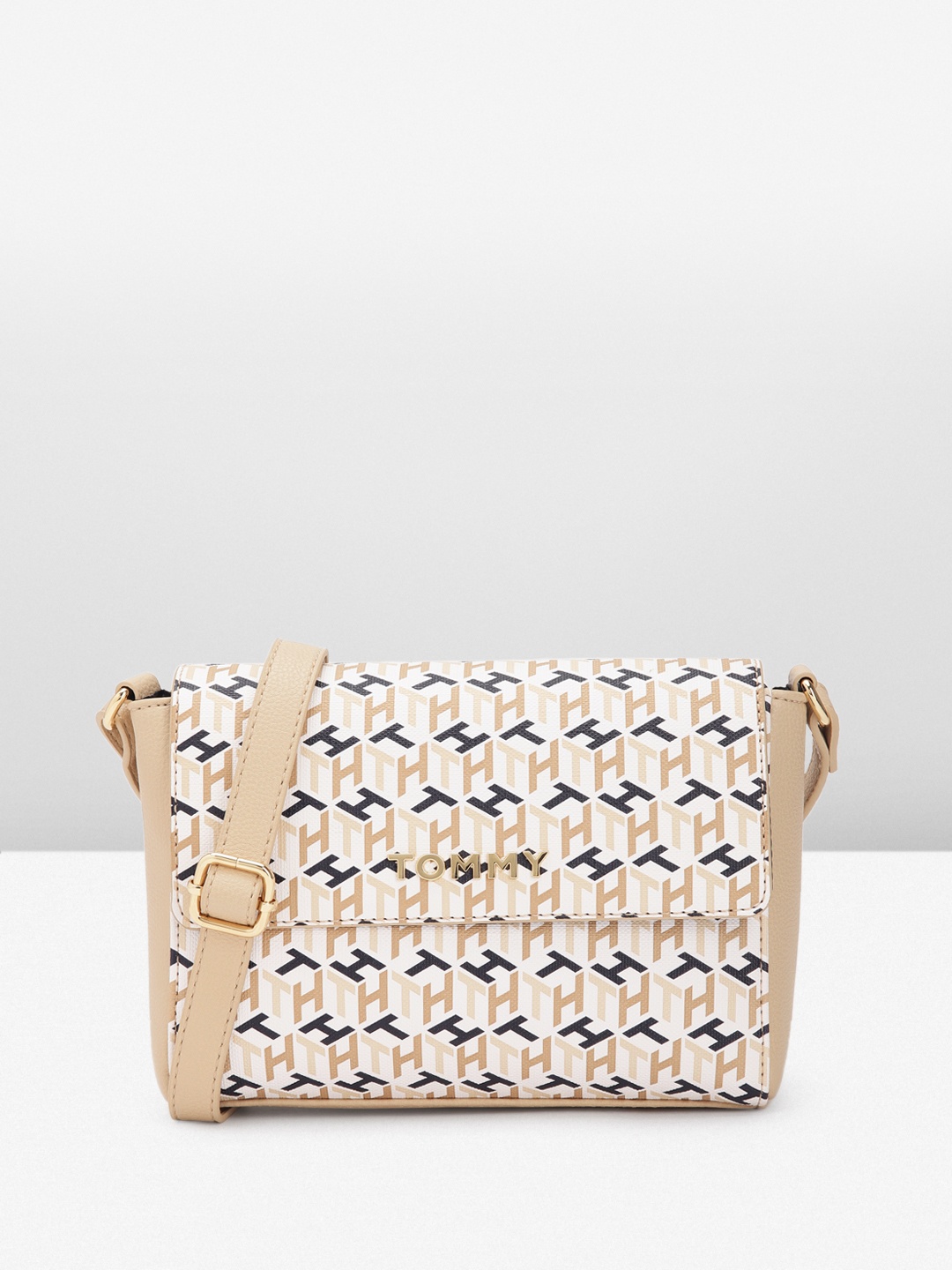 

Tommy Hilfiger Brand Logo Printed Sling Bag, Multi