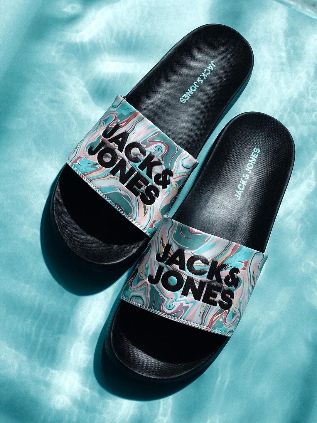 

Jack & Jones Men Printed Sliders, Black