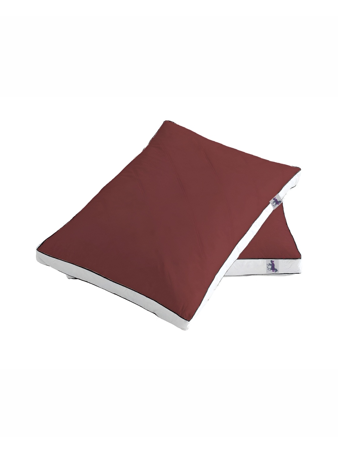 

LINENOVATION Maroon 2 Pcs Rectangular Lightweight Sleep Pillows