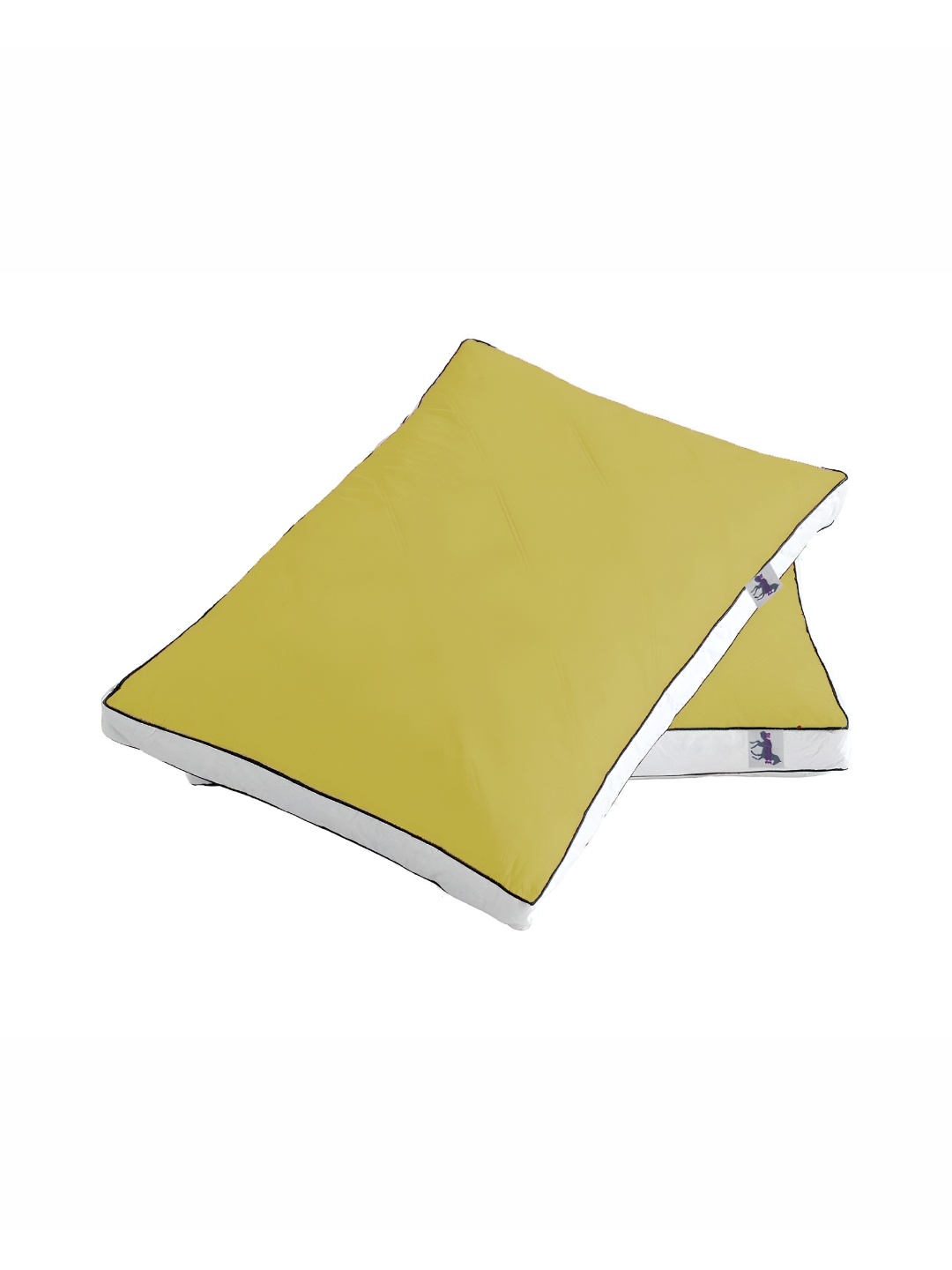 

LINENOVATION Yellow 2 Pieces Fibre Filled Lightweight Sleeping Pillows