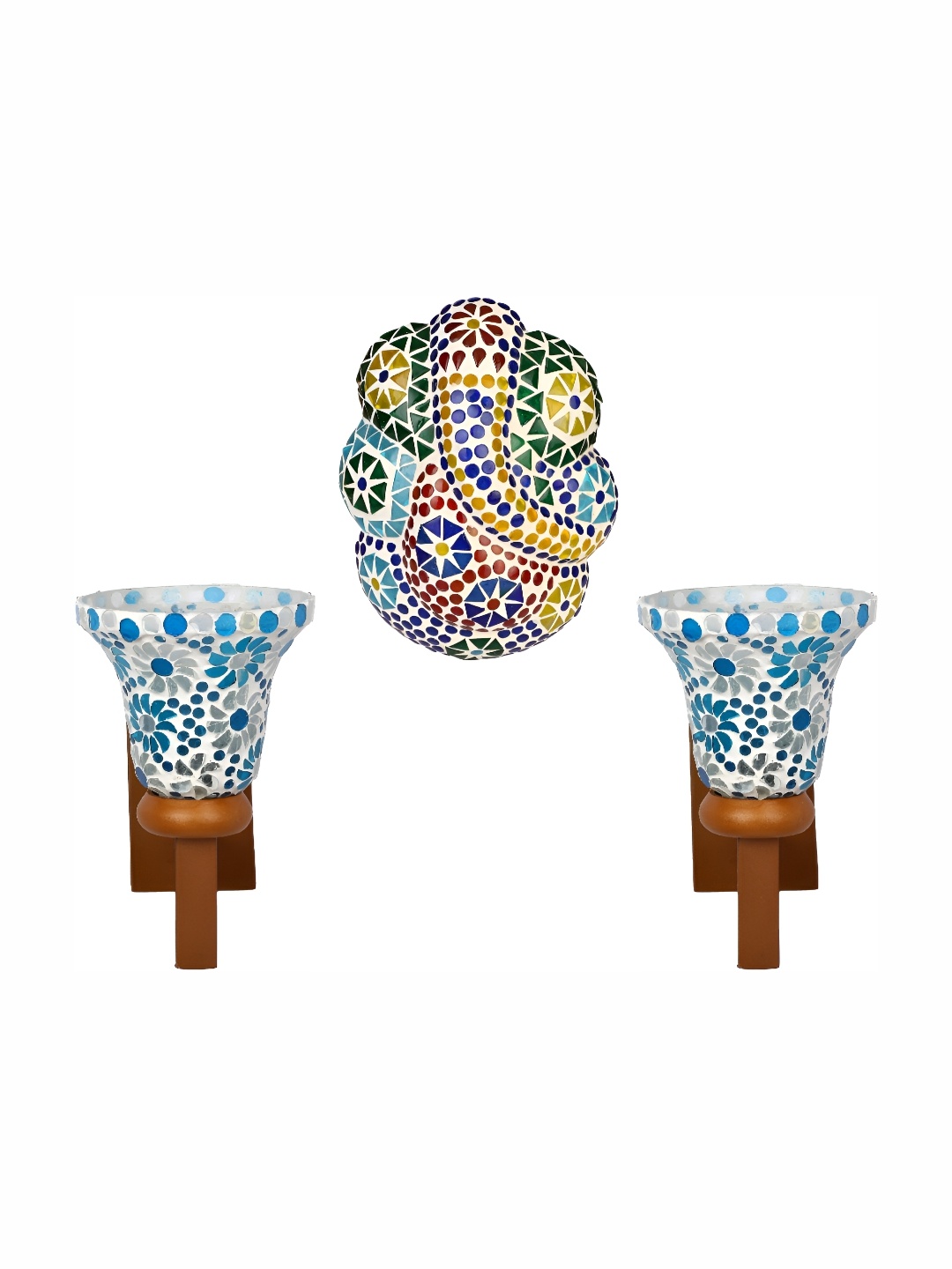 

Afast Blue 3 Pieces Glass Wall Lamp