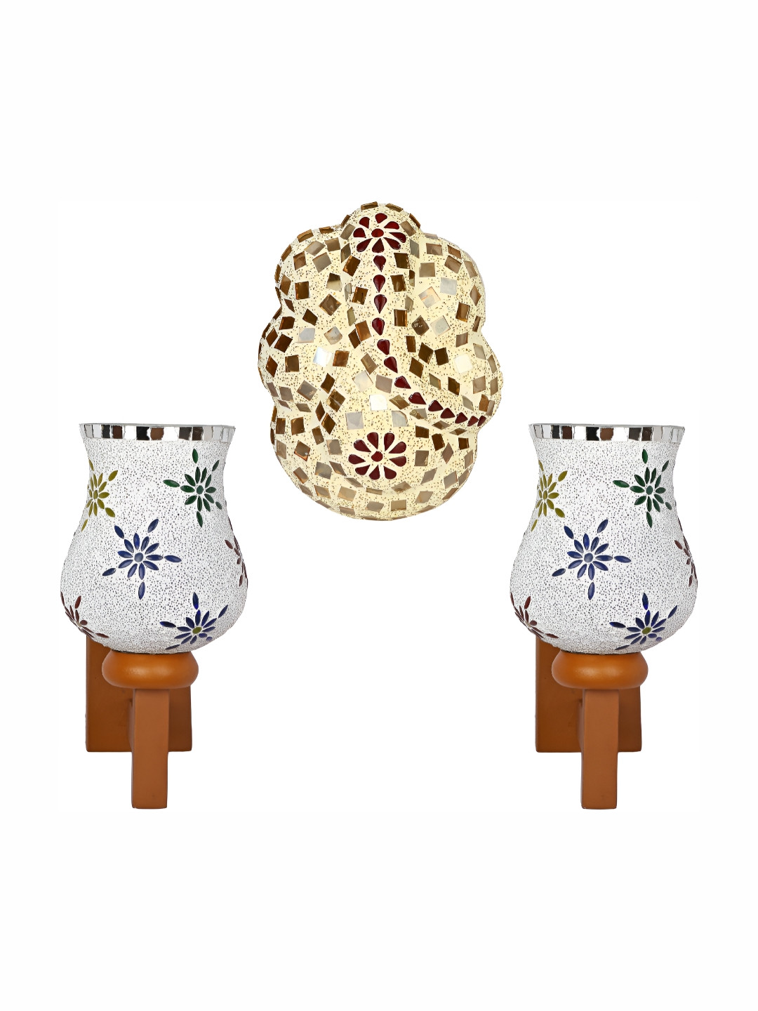 

Afast Beige 3 Pcs Glass Wall Lamps
