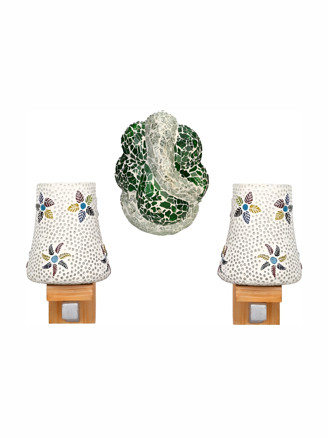 

Afast White & Brown 3 Pieces Printed Abstract Shaped Wall Lamp