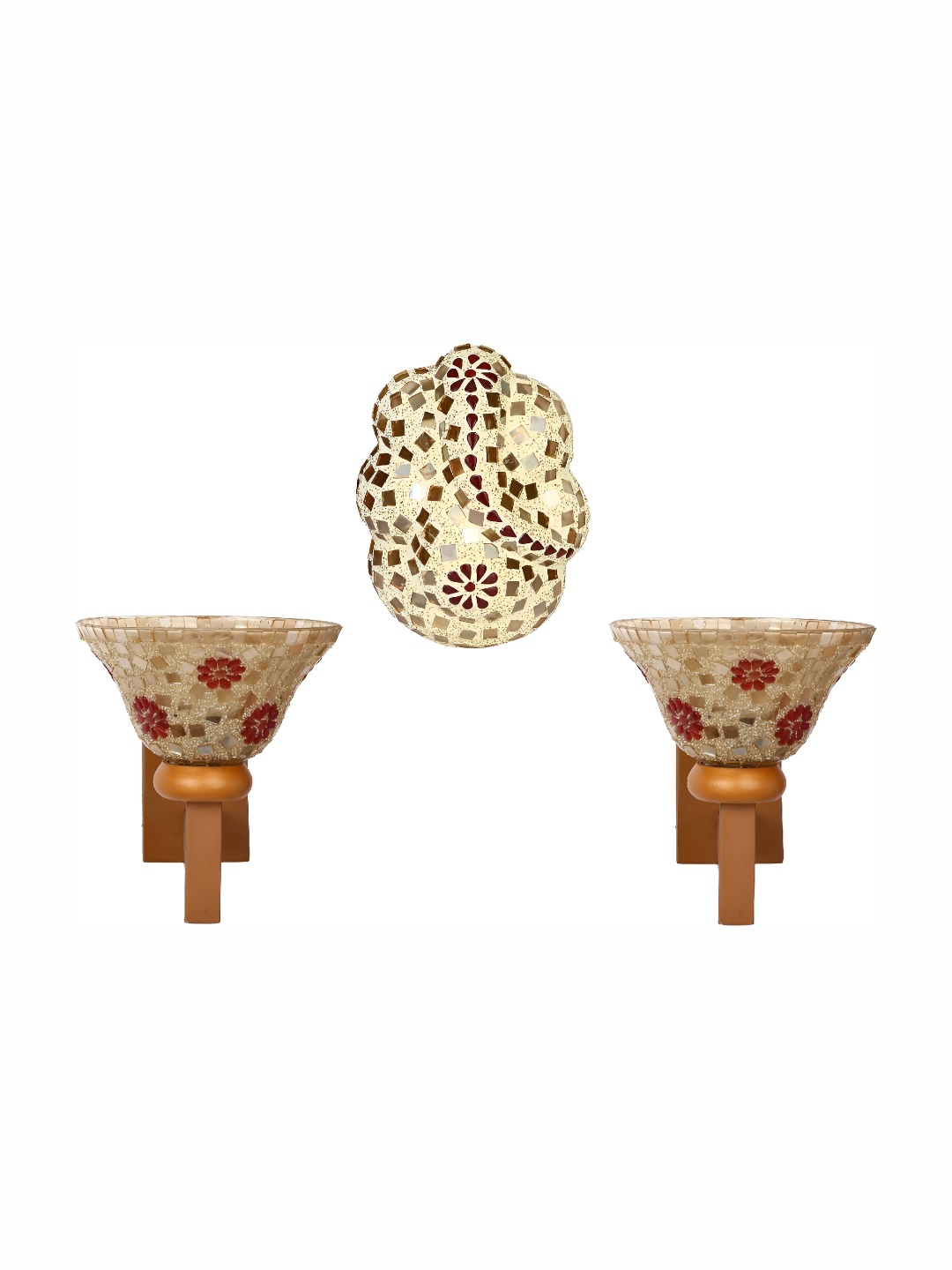 

Afast Beige & Orange 3 Pcs Glass Wall Lamp
