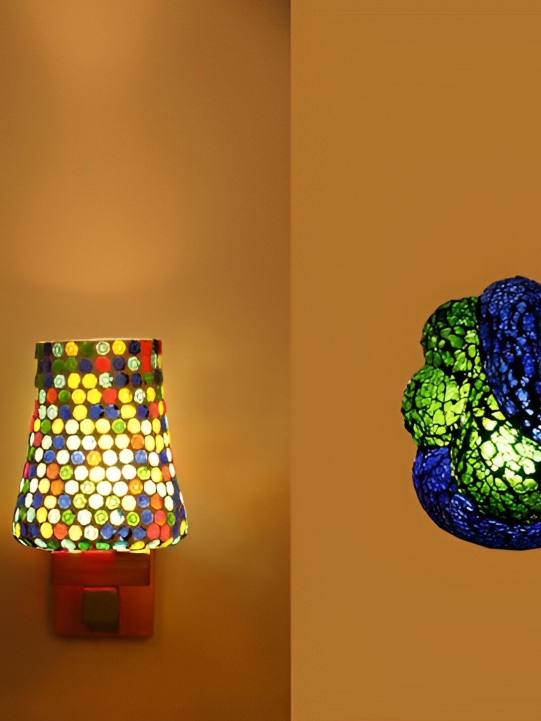 

Afast Green & Blue 3 Pcs Glass Wall Lamp