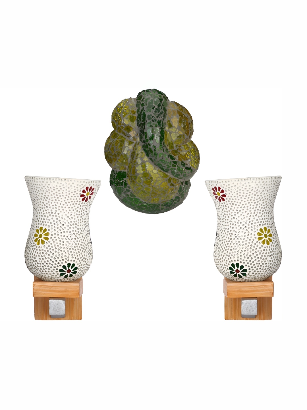 

Afast White & Green 3 Pieces Printed Abstract Shaped Wall Lamp