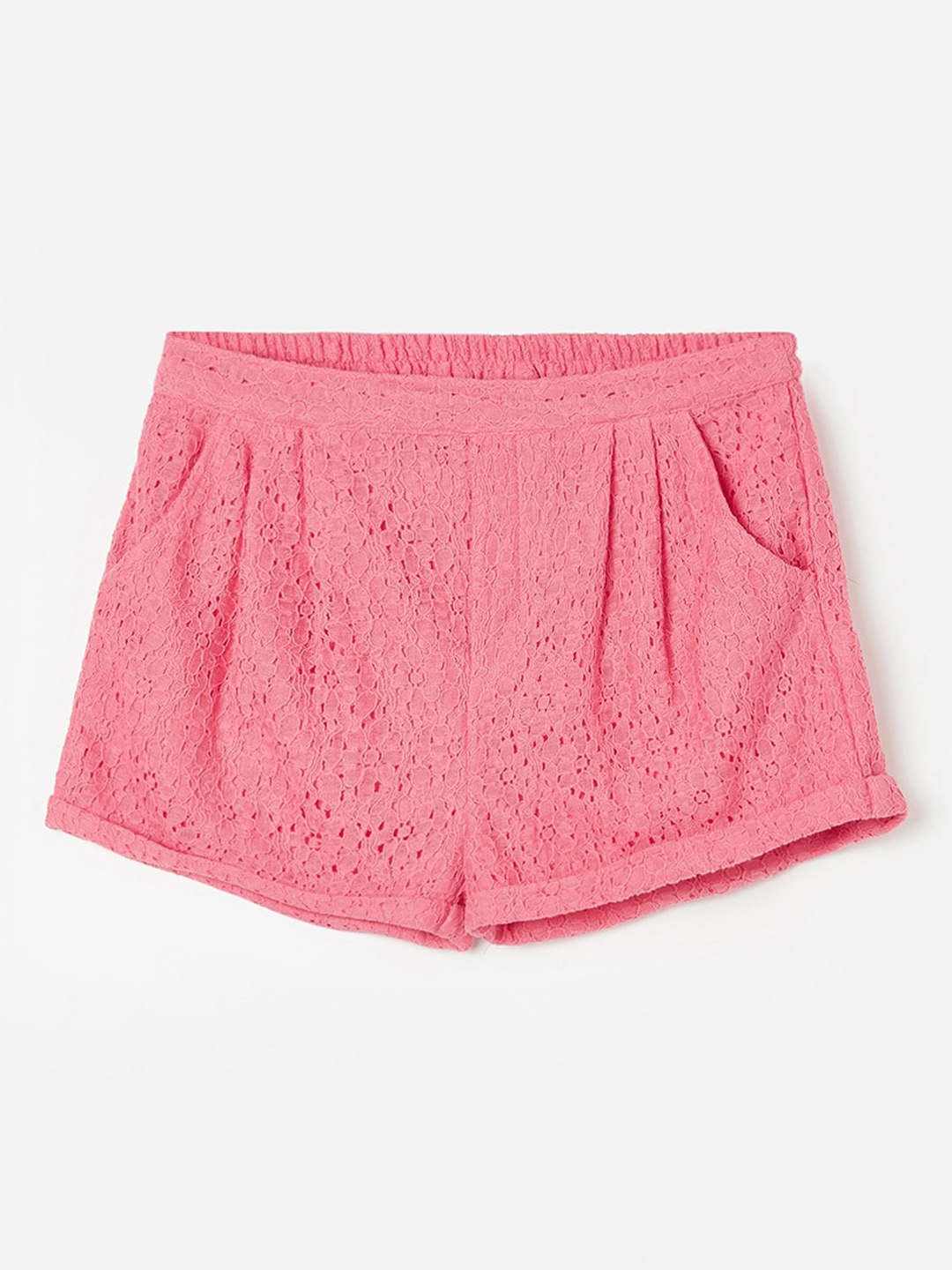 

Fame Forever by Lifestyle Girls Mid Rise Shorts, Pink