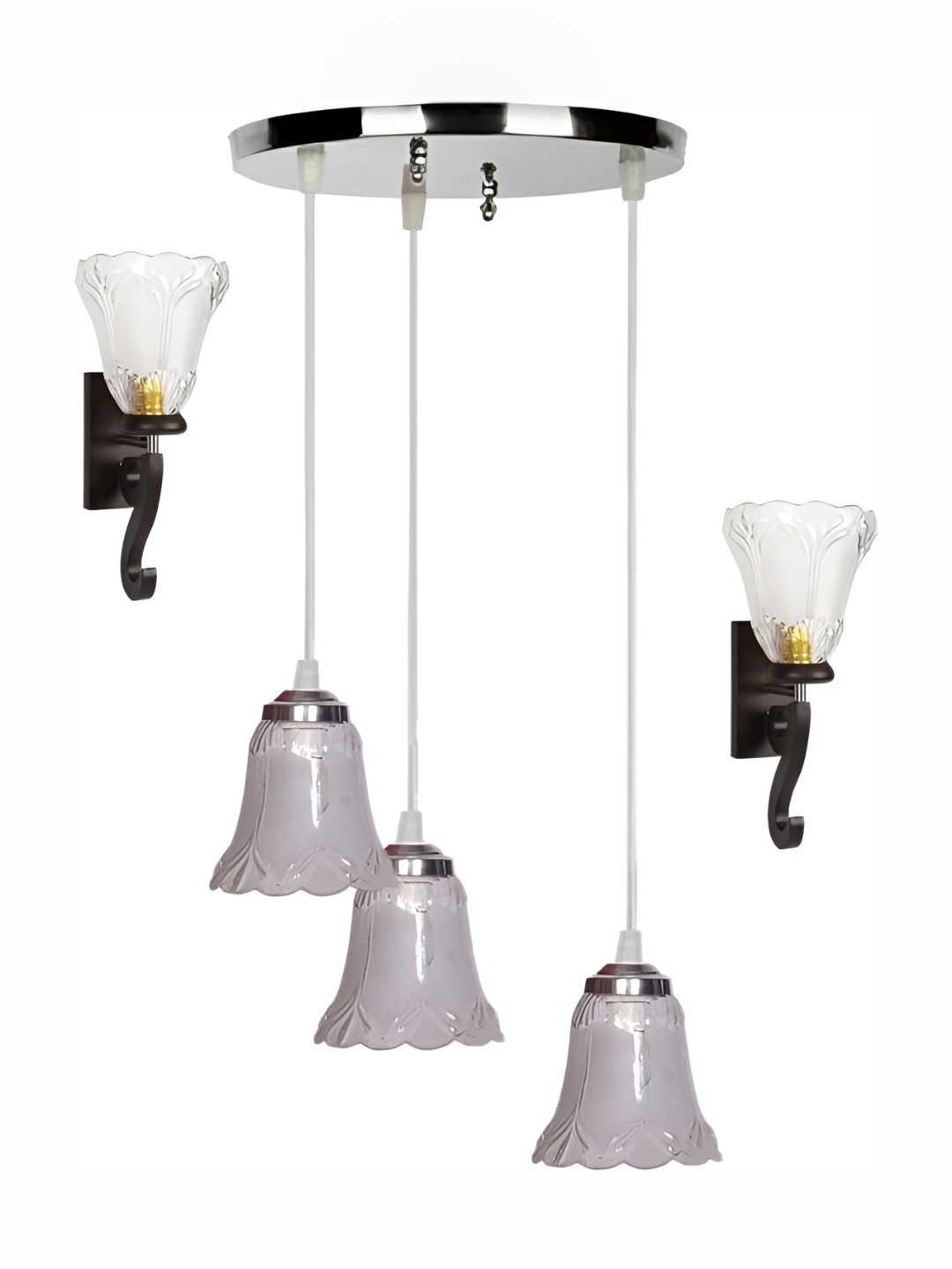 

Afast Transparent 5 Pieces Textured Contemporary Glass Wall & Celling Lamps