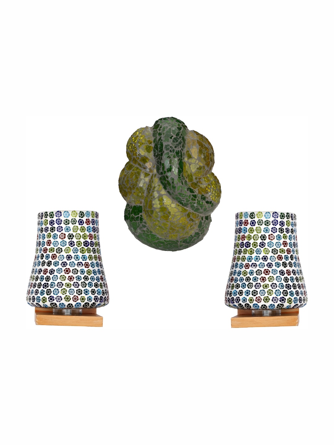 

Afast White & Green 3 Pieces Abstract Shaped Glass Wall Lamps