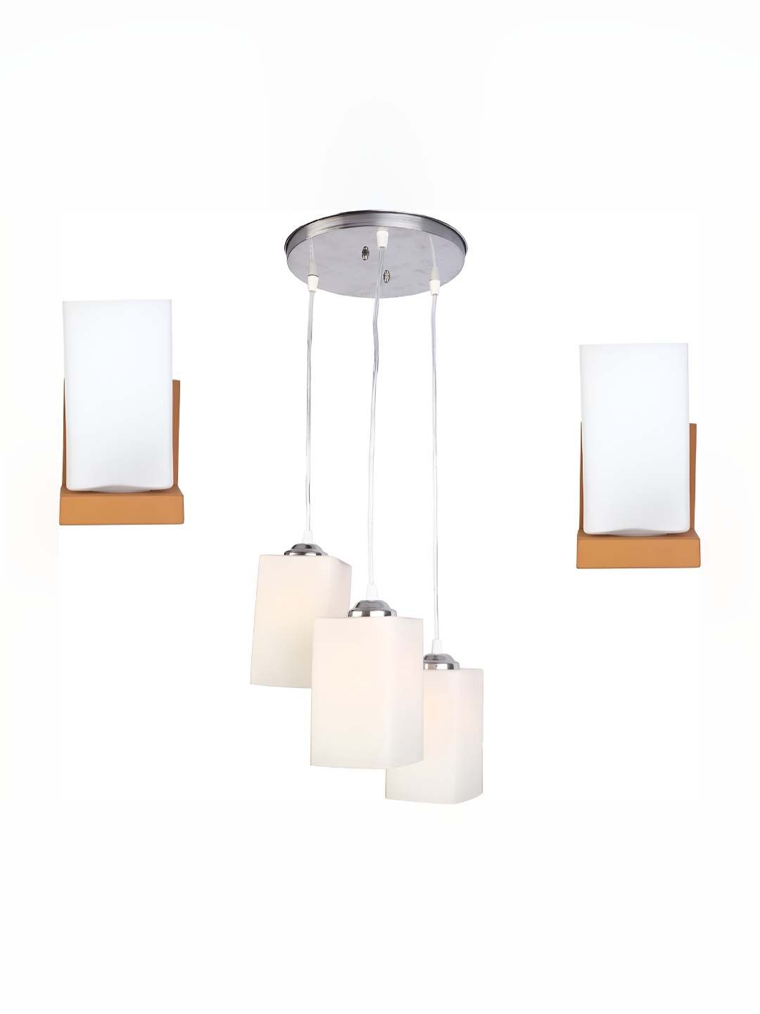 

Afast White Abstract Glass Wall Lamp Set