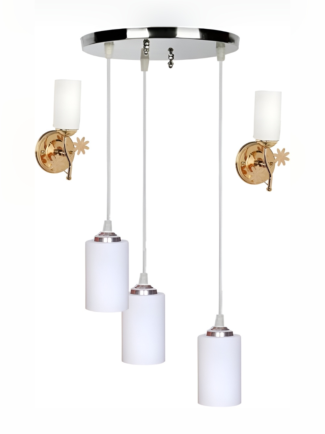 

Afast White & Gold Toned 3 Pieces Contemporary Glass Wall Lamps