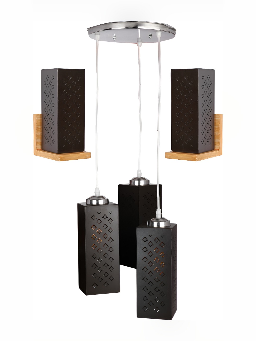 

Afast Black Textured Glass Contemporary Ceiling Lamp