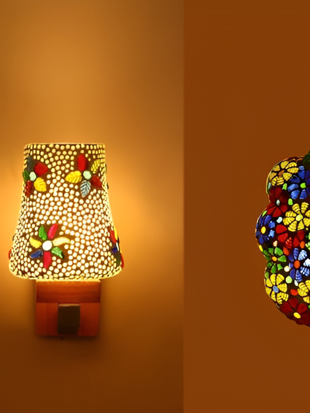 

Afast White & Blue 3 Pieces Abstract Shaped Glass Wall Lamps