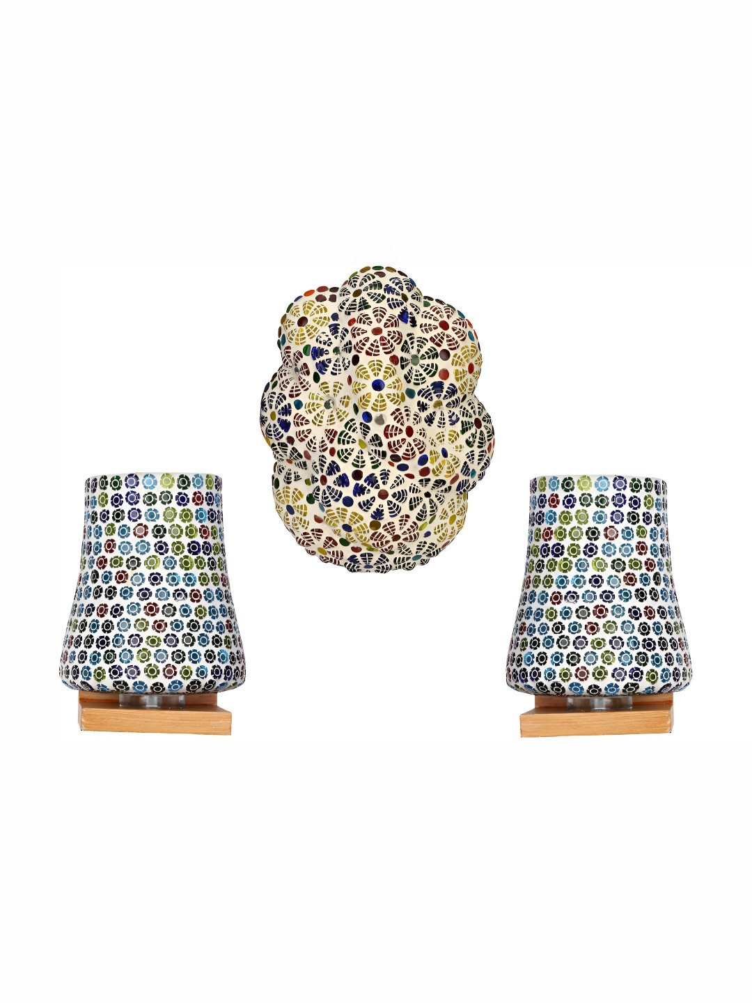 

Afast White & Blue 3 Pieces Abstract Shaped Glass Wall Lamps