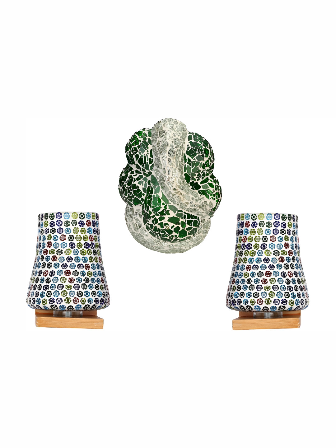 

Afast Green & Blue 3 Pcs Glass Wall Lamps