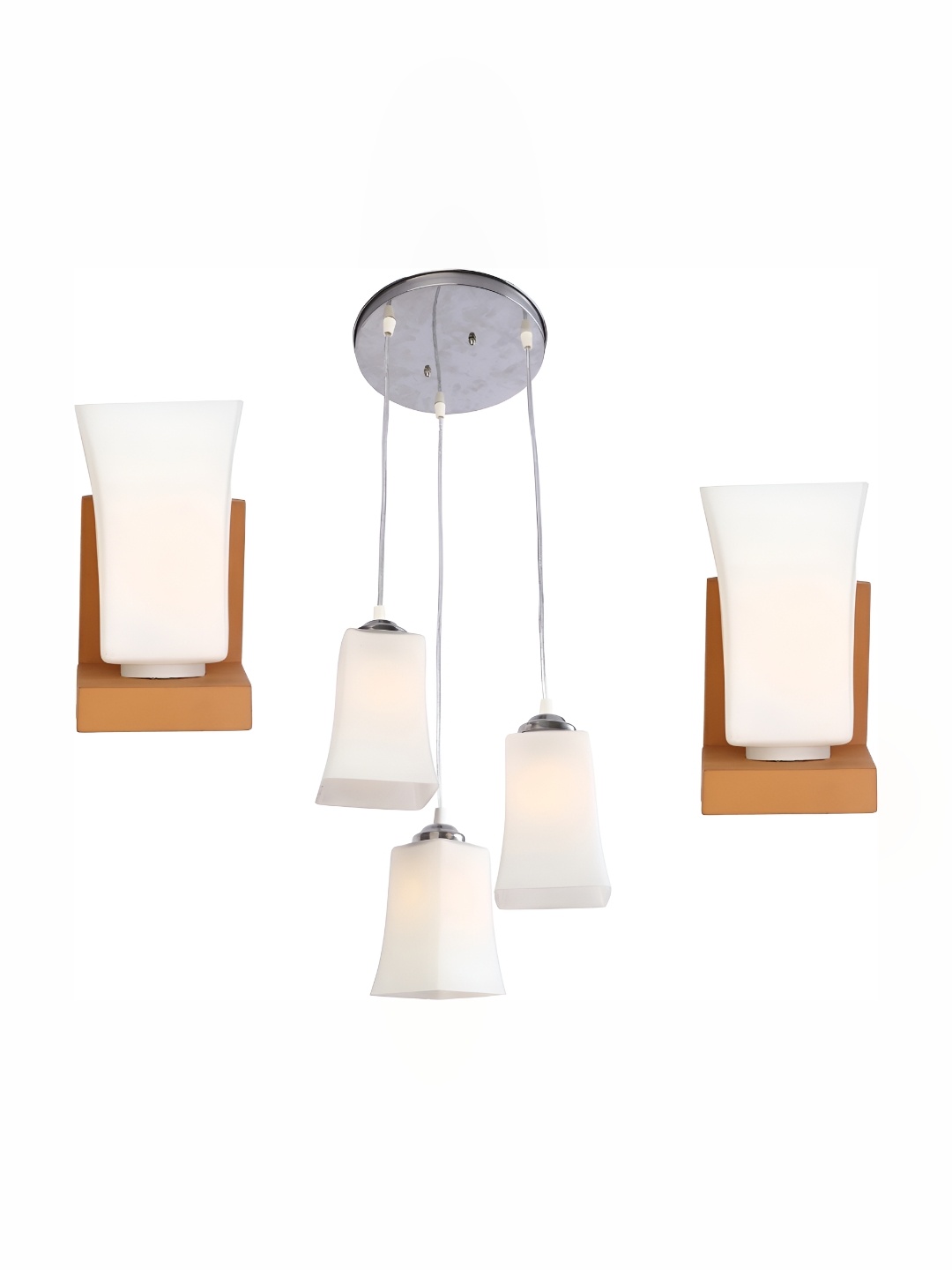 

Afast Green & Blue 3 Pcs Glass Wall Lamps, White