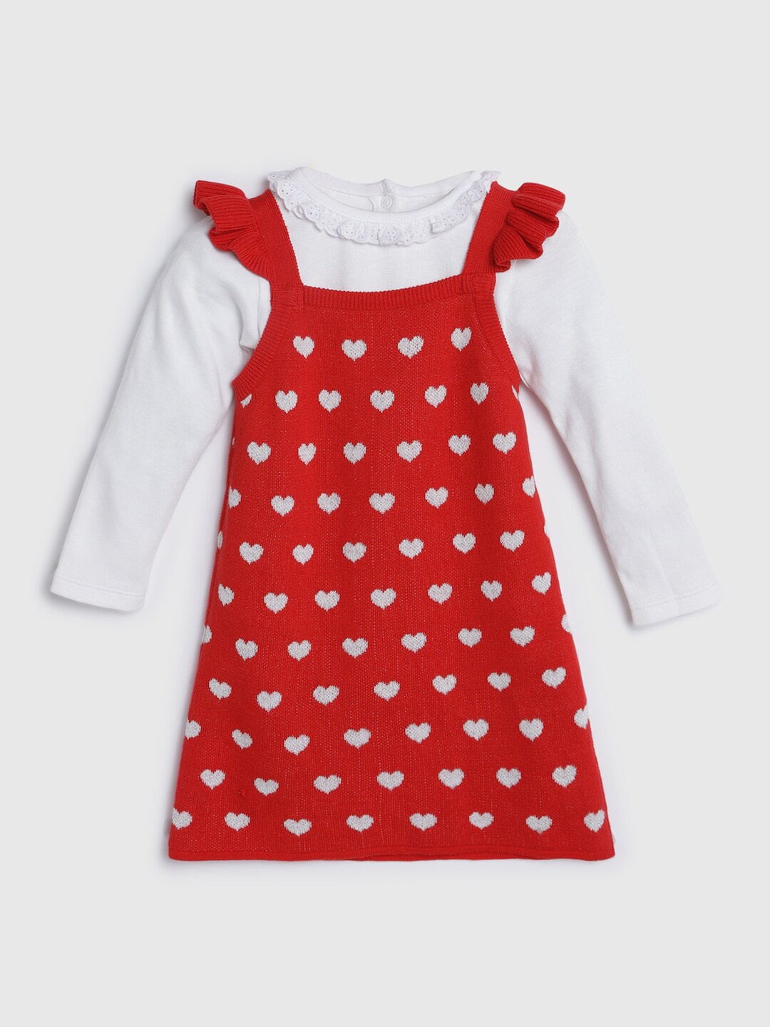 

Somersault Girls Conversational Printed Pure Cotton A-Line Dress, Red