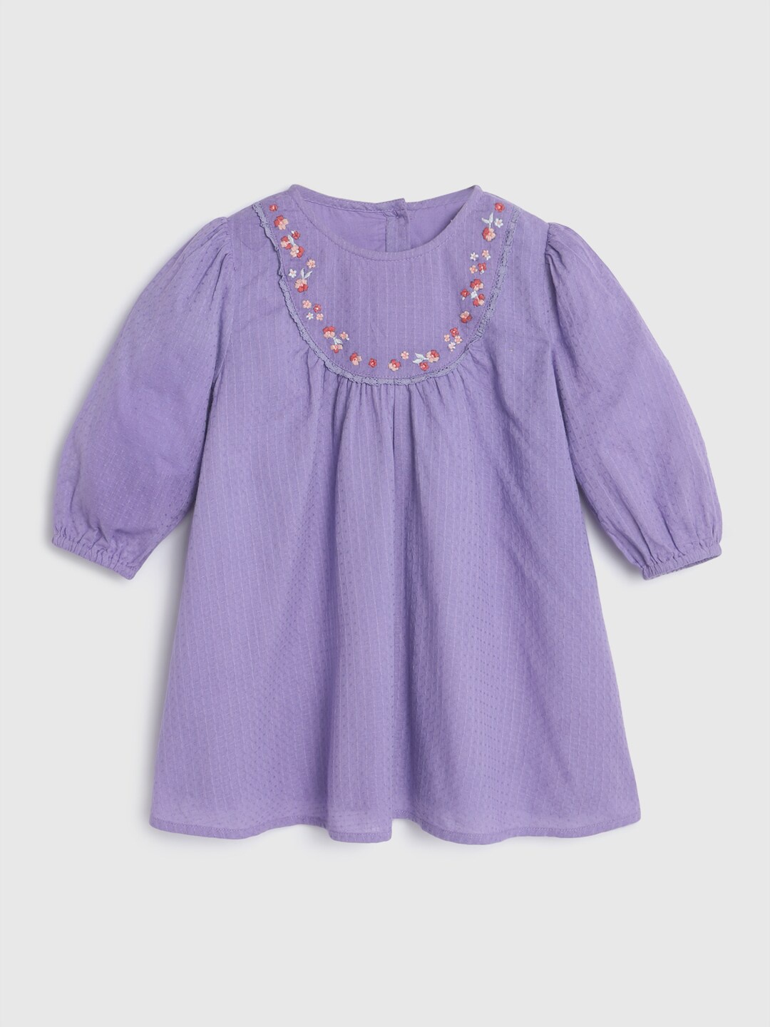 

Somersault Girls Embroidered A-Line Dress, Purple