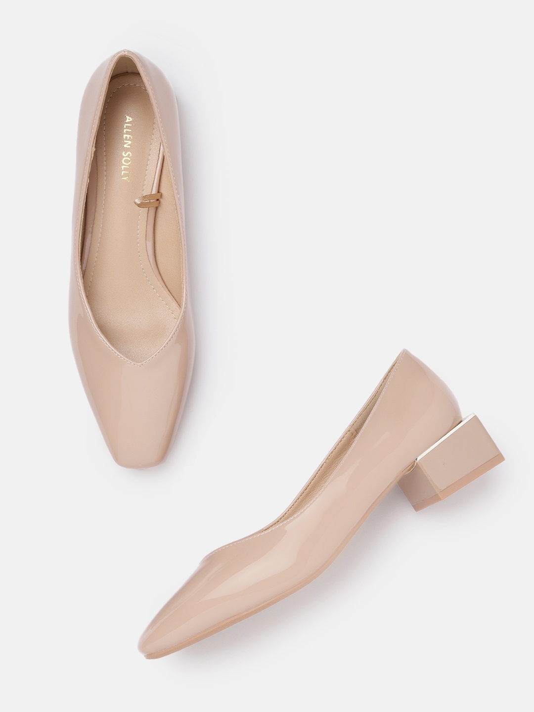 

Allen Solly Block Heel Pumps, Nude