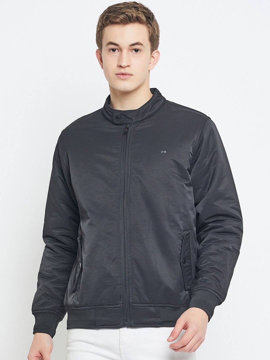 

Okane Mock Collar Lightweight Tailored Jacket, Black