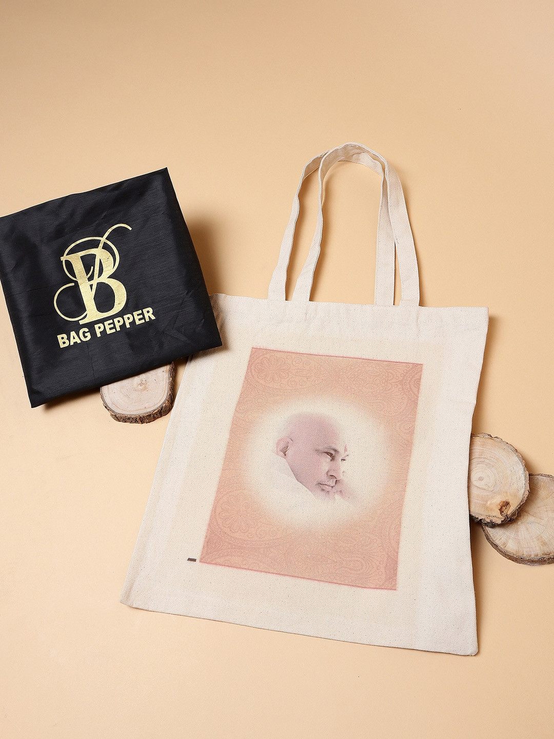 

Bag Pepper Graphic Printed Shopper Tote Bag, Beige