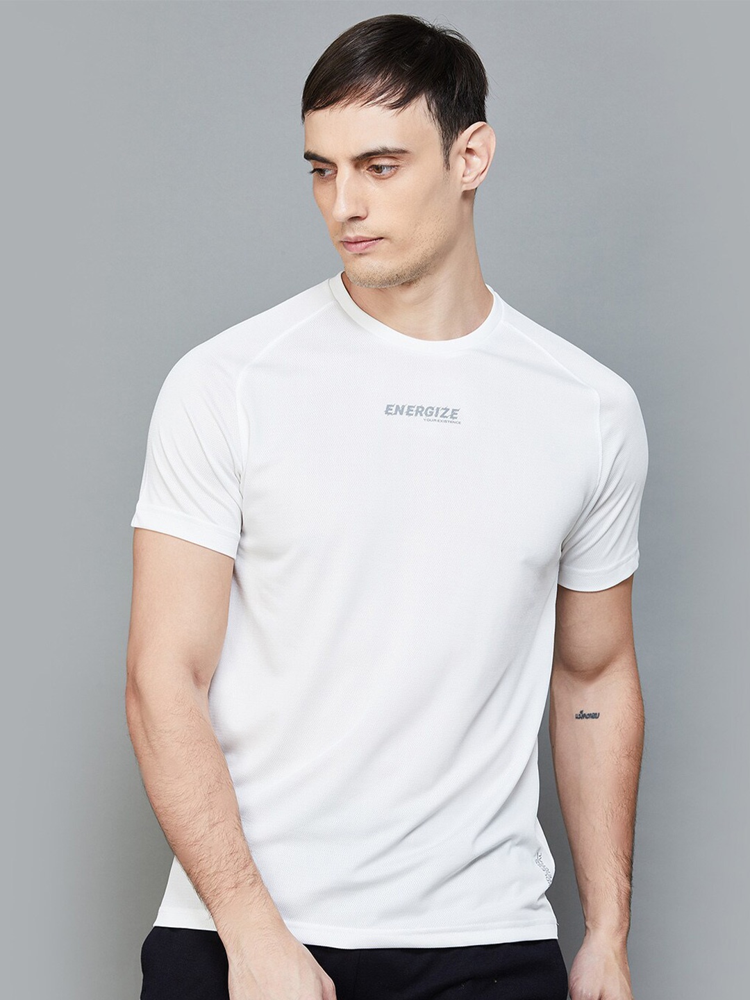 

Fame Forever by Lifestyle Round Neck Raglan Sleeves T-shirt, White