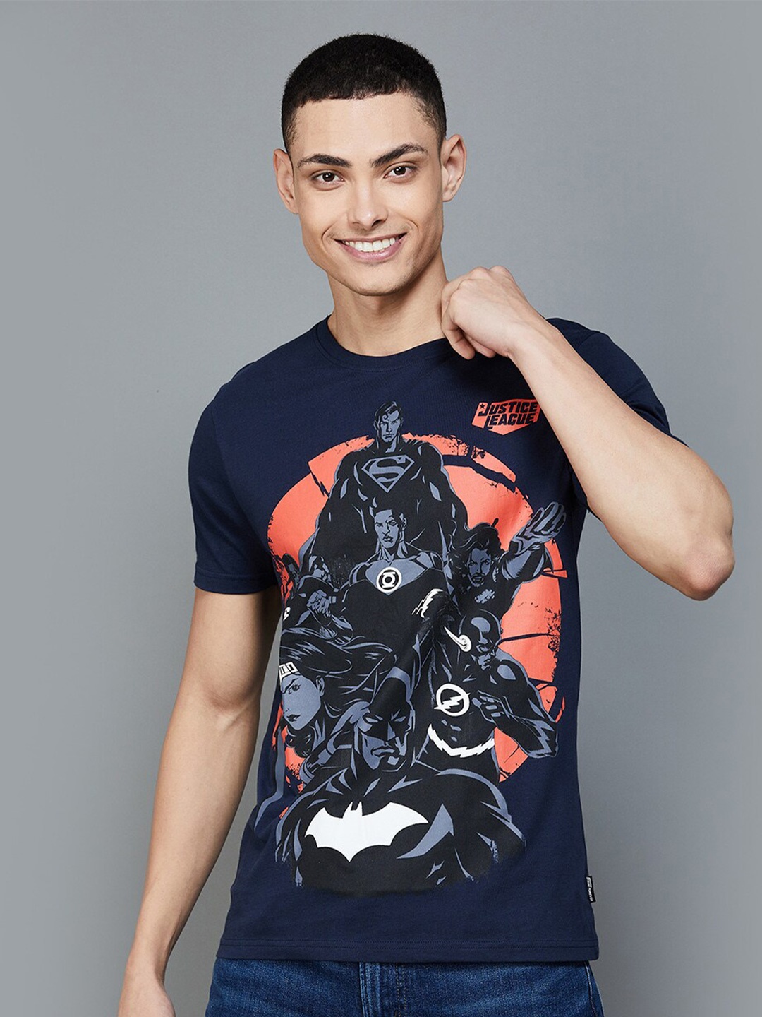 

Fame Forever by Lifestyle Justice League Batman Printed Cotton T-shirt, Blue