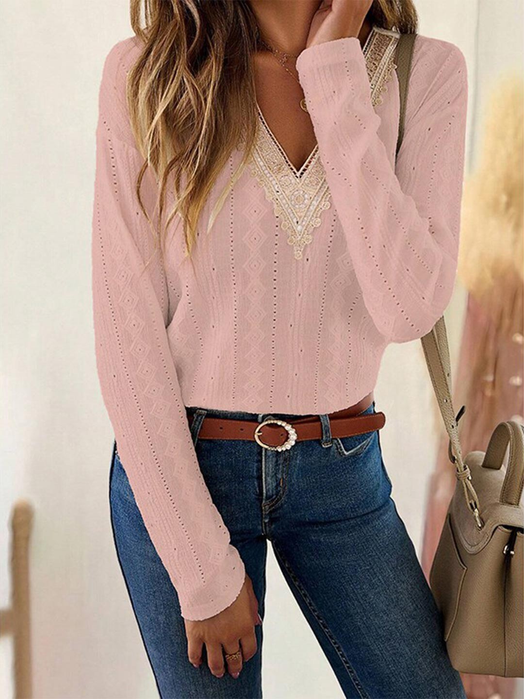 

StyleCast Pink Extended Sleeves Top
