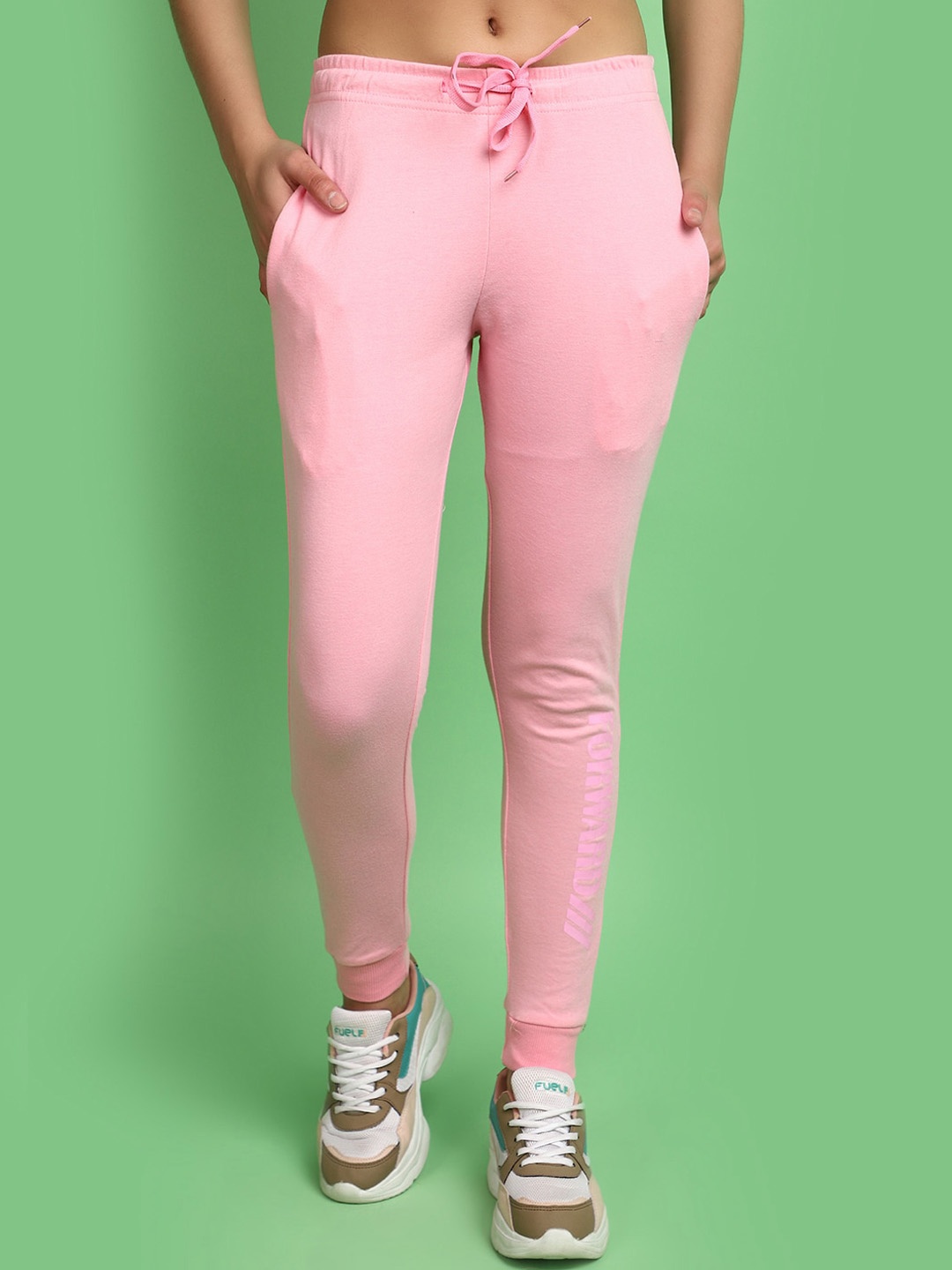

V-Mart Women Mid-Rise Joggers, Pink