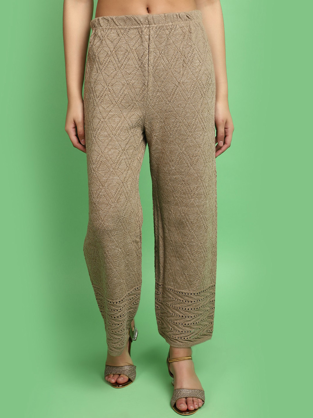 

V-Mart Women Brown Straight Fit Parallel Trousers