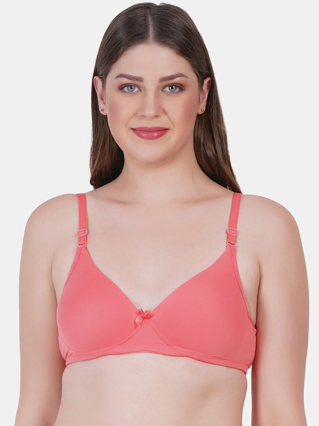 

Reveira Medium Coverage Lightly Padded Bra All Day Comfort, Pink