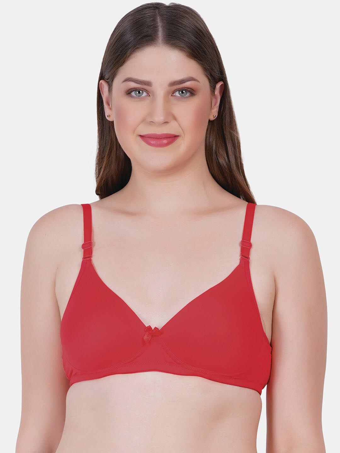 

Reveira Medium Coverage Lightly Padded Bra All Day Comfort, Red