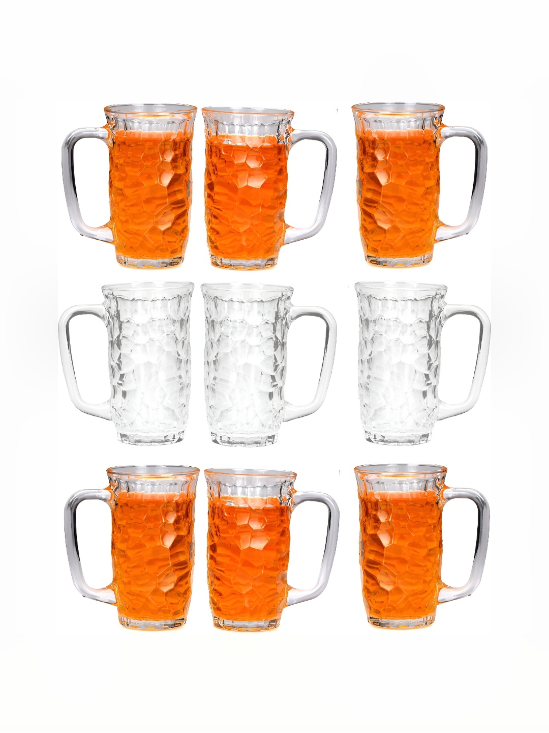 

Afast Transparent 9Pcs Glass Beer Glass Dishwasher Safe Bar &Drinkware 450Ml