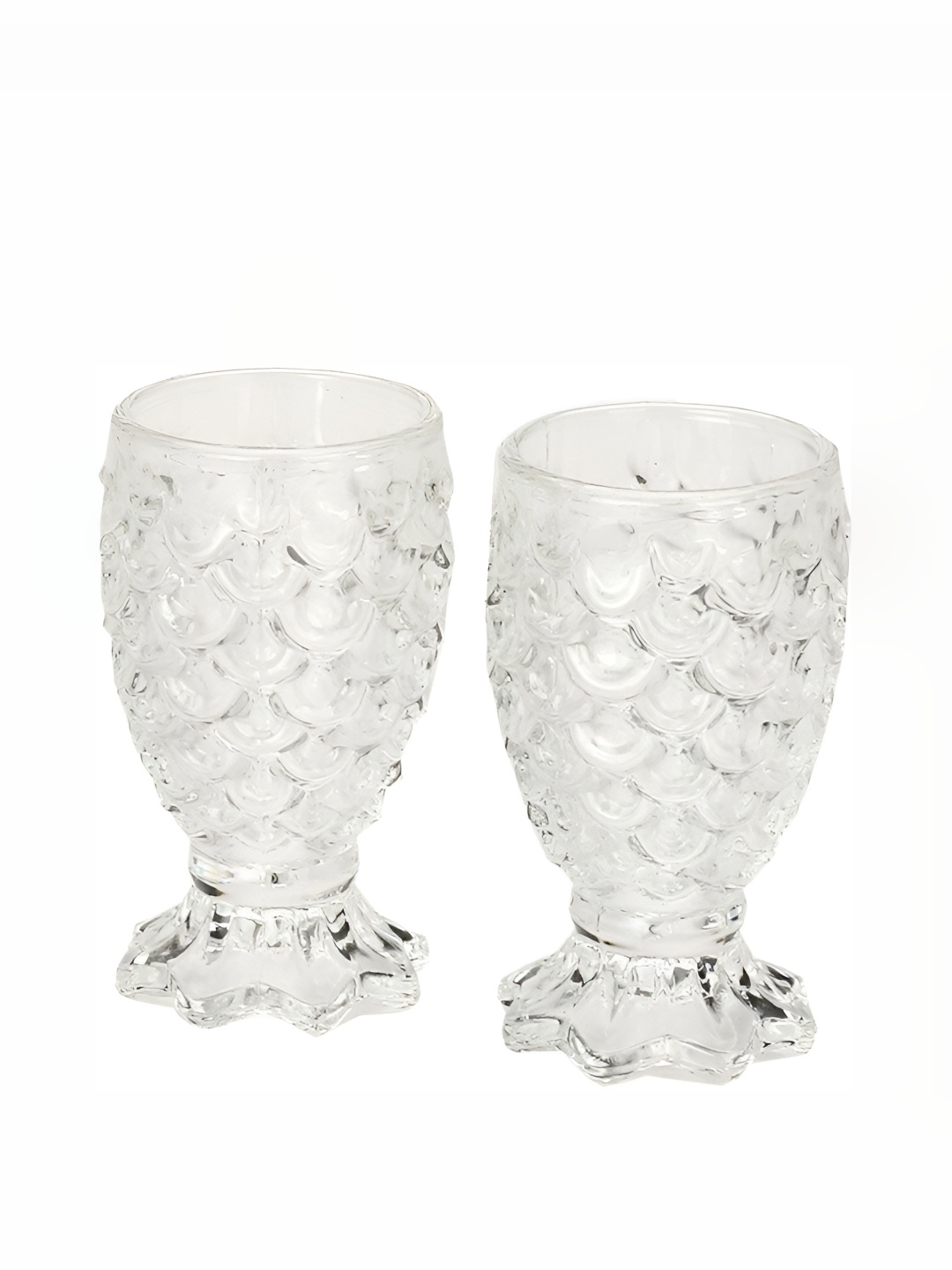 

Afast Transparent 2 Pcs Textured Dishwasher Safe Shot Glasses 30 ml