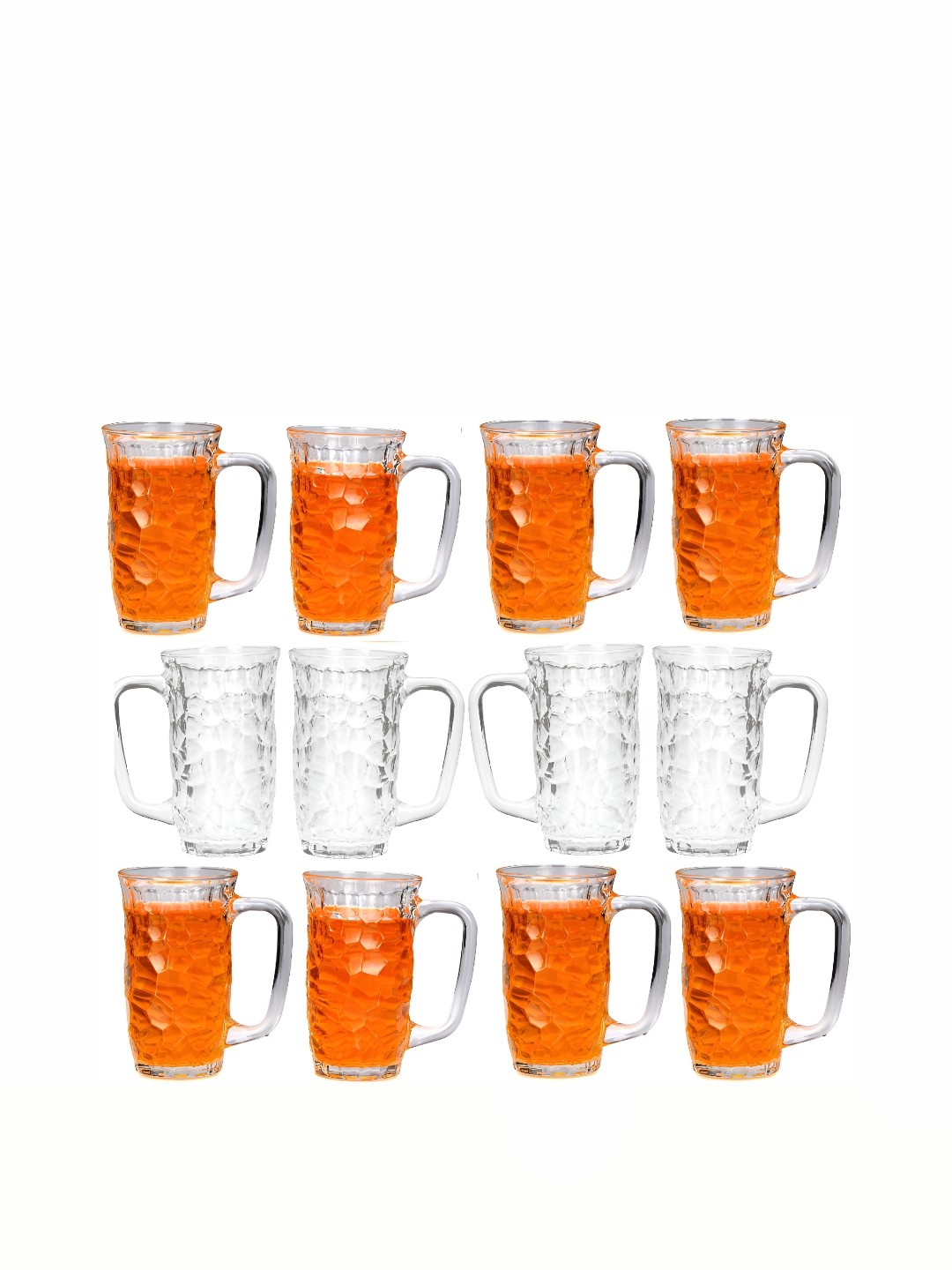

Afast Transparent 12 Pieces Textured Beer Glasses 450 ML
