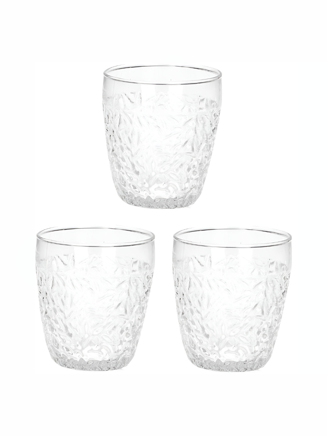 

Afast Transparent 3 Pieces Textured Glass 200 ml Each
