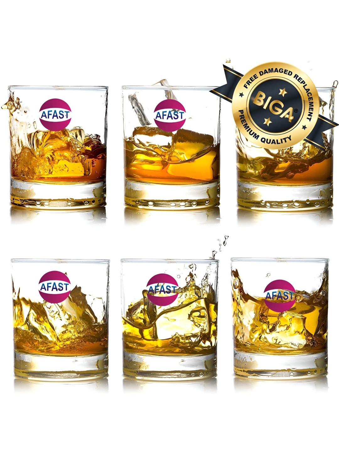 

Afast Transparent 6 Pieces Whisky Glass