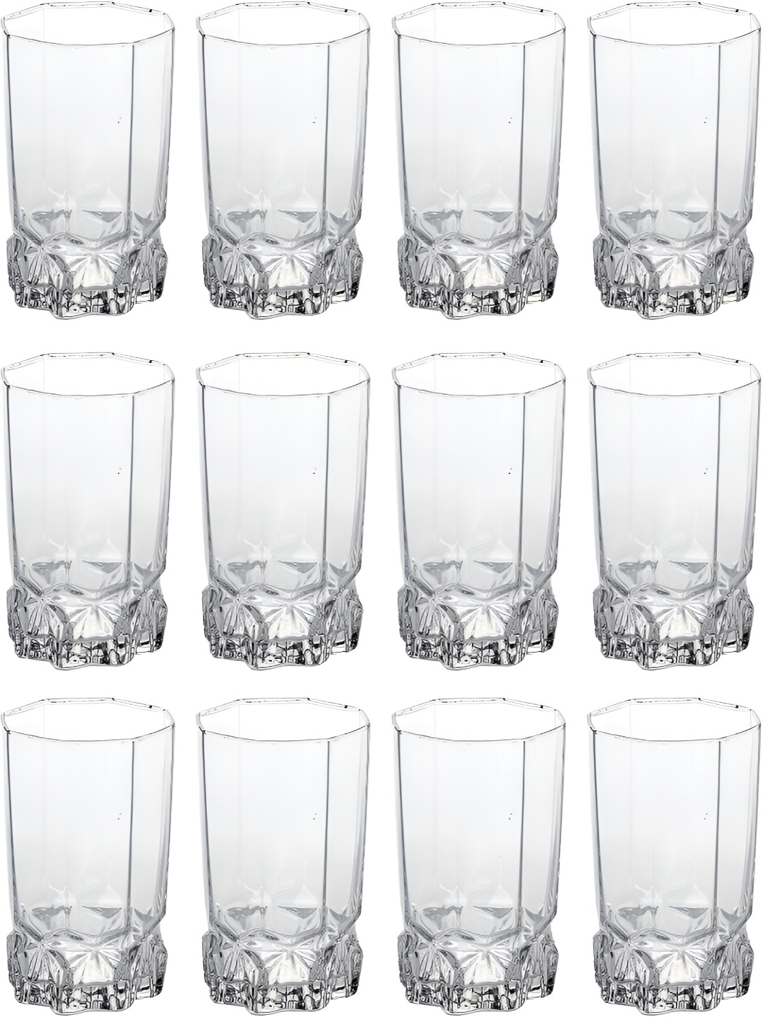 

Afast Transparent 12 Pieces Dishwasher Safe Whisky Glasses 300 ml