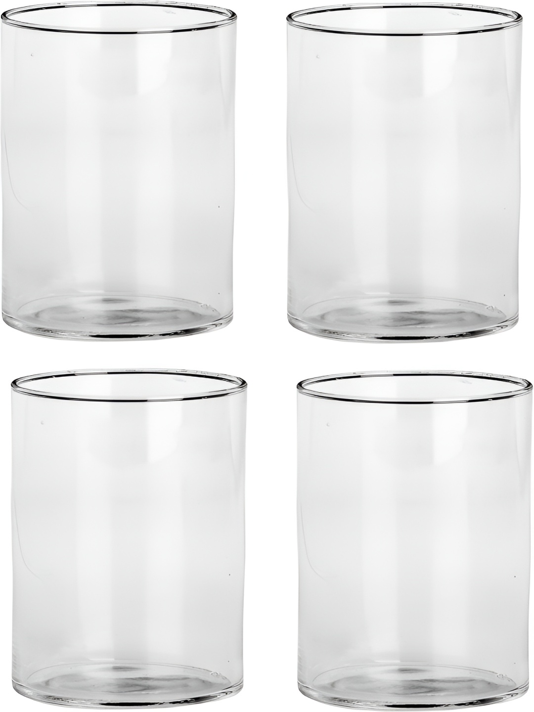

Afast 4 Pcs Transparent Solid Water Glass - 280 ML Each