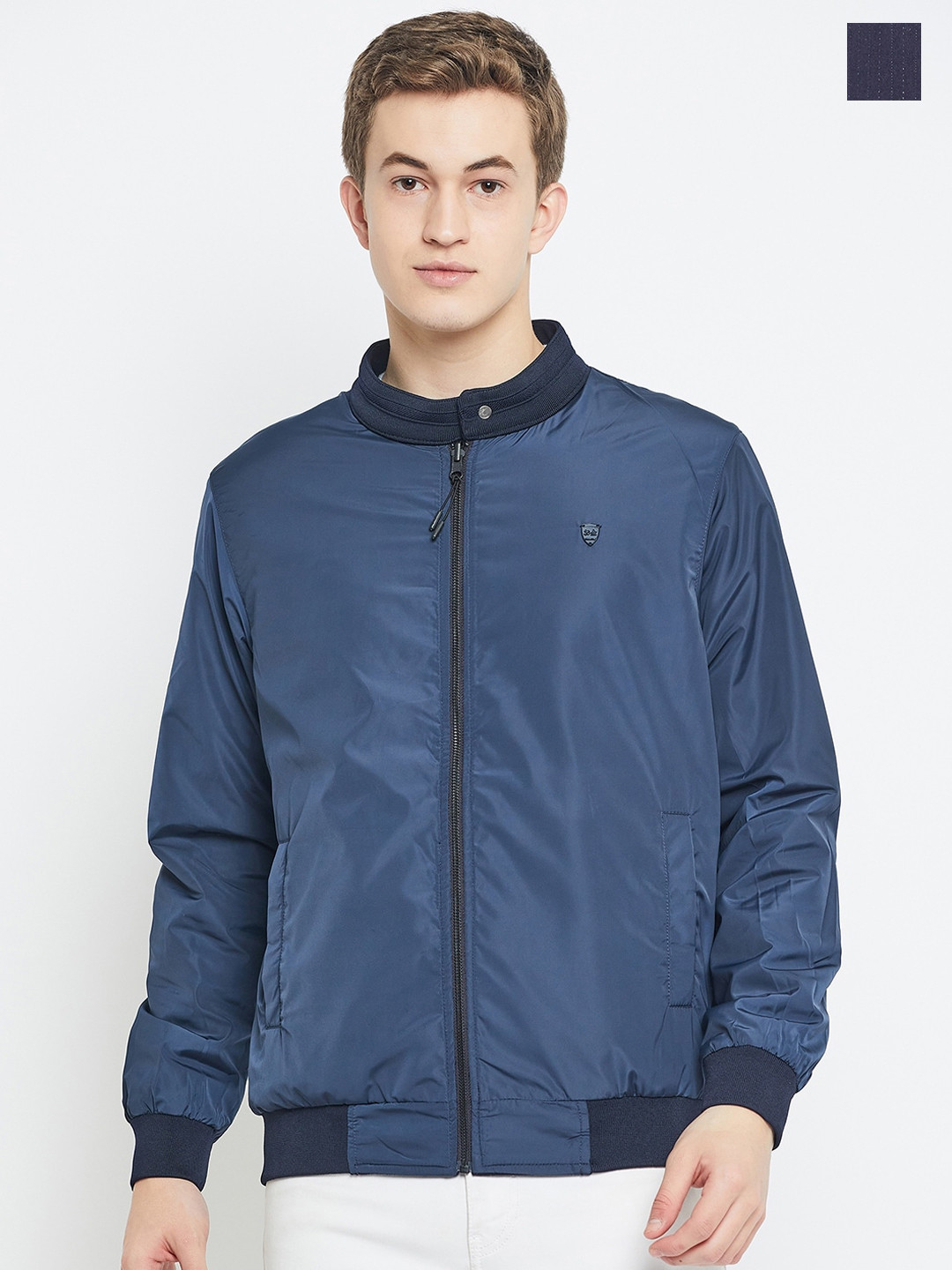 

Okane Reversible Bomber Jacket, Navy blue
