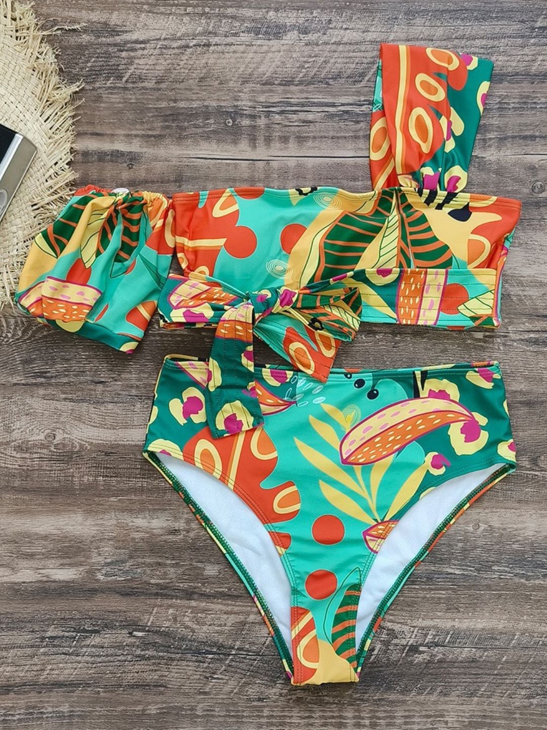 

Addery Floral Printed Swim Set, Green