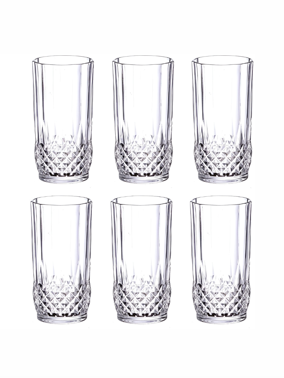 

Afast Transparent 6 Pieces Glass Fashion Water Or Juice Glasses 200 ml