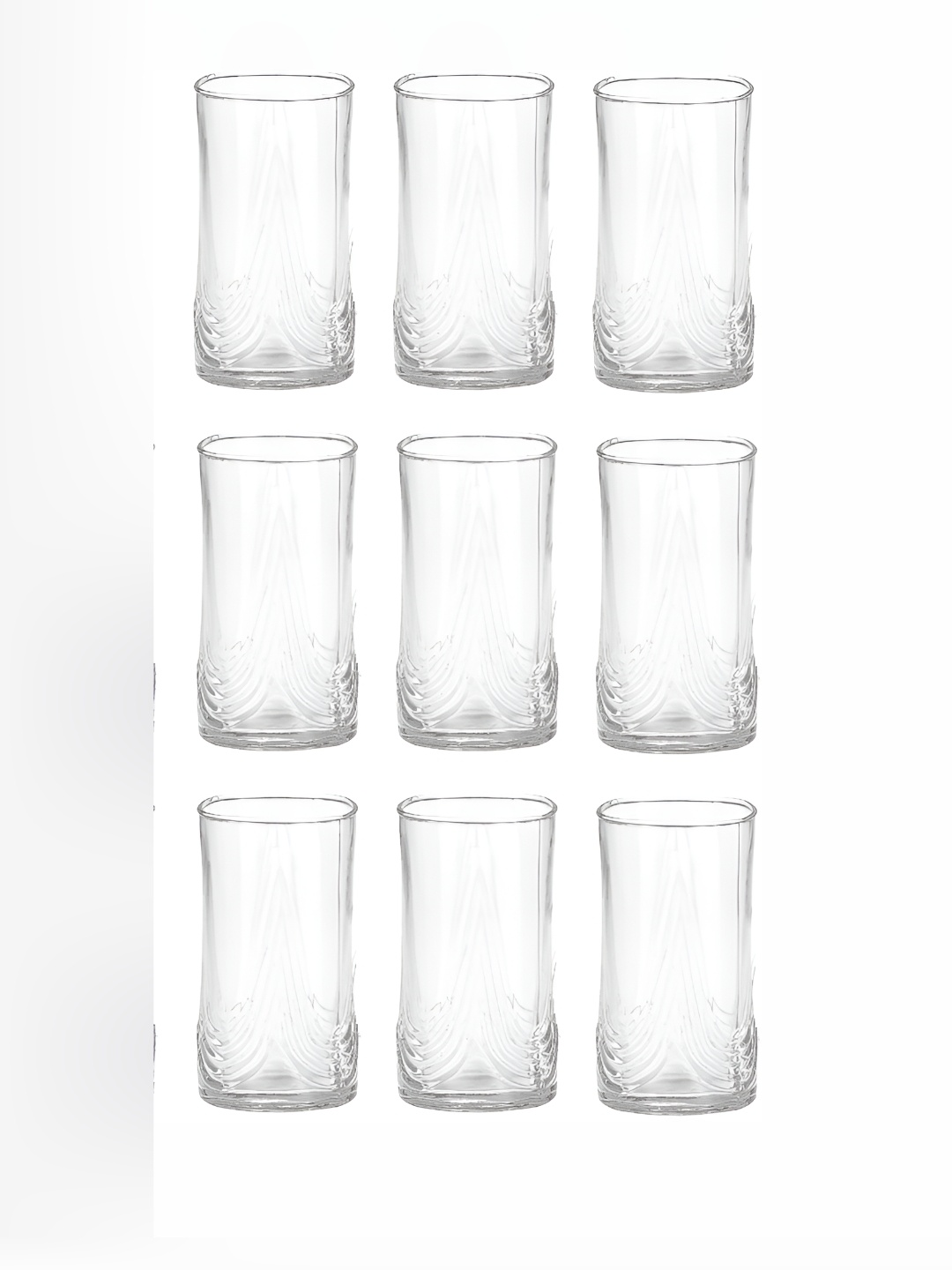 

Afast Transparent 9 Pieces Dishwasher Safe Juice Glass 300 ML Each