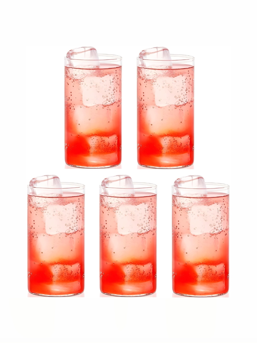 

Afast 5 Pcs Transparent Solid Water or Juice Glass - 280 ML Each