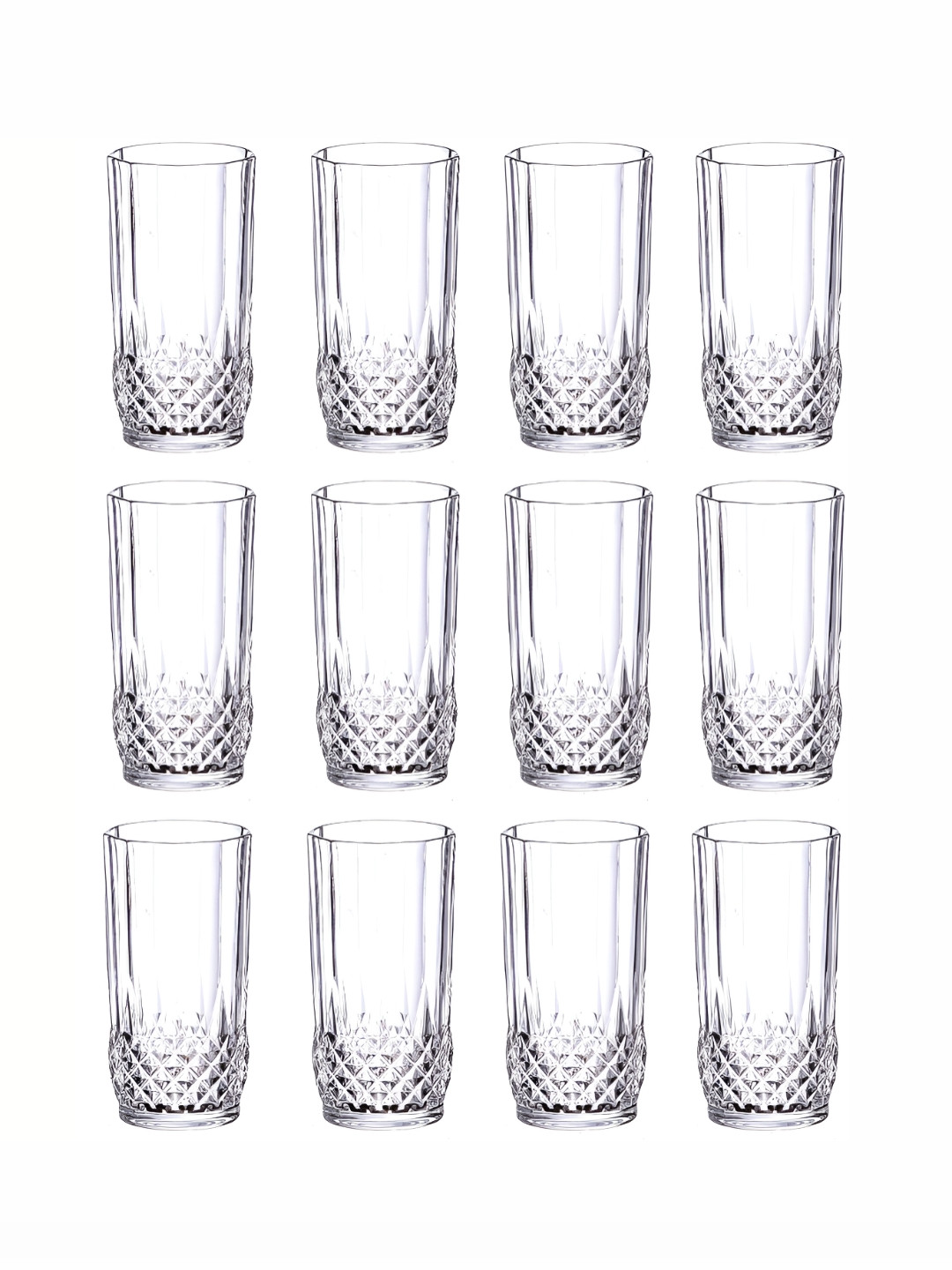 

Afast Transparent 12 Pieces Textured Water or Juice Glass 200 ml