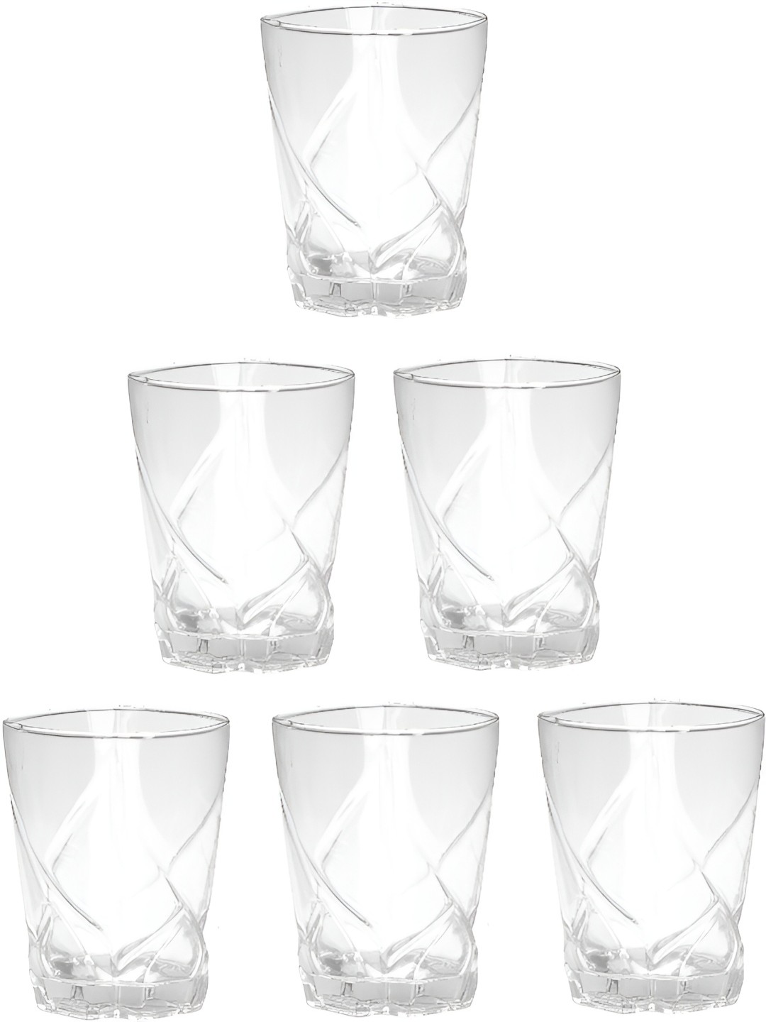 

Afast Transparent 6 Pieces Glass Fashion Glasses 280 ml Each