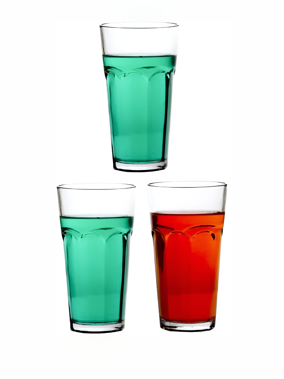 

Afast Transparent 3 Pieces Textured Dishwasher Safe Cocktail Glasses 300 ML Each