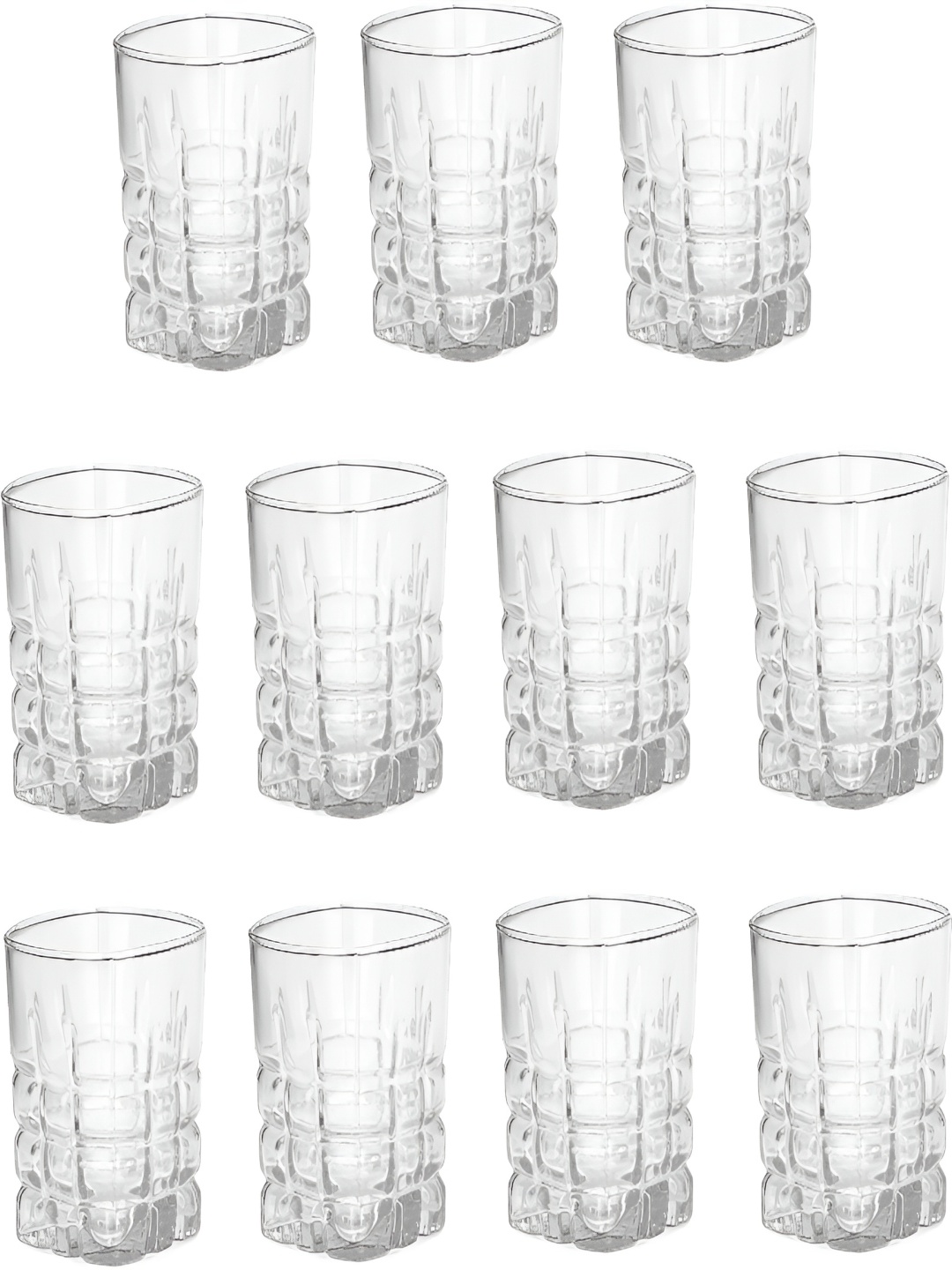 

Afast Transparent 11 Pieces Textured Glasses 200 ml