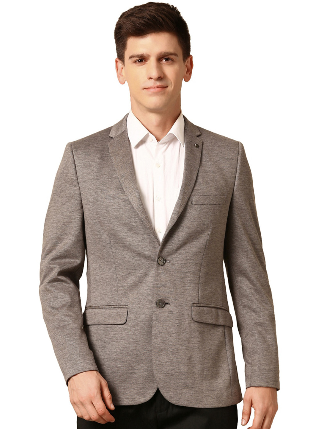 

Allen Solly Textured Single-Breasted Slim Fit Blazers, Brown